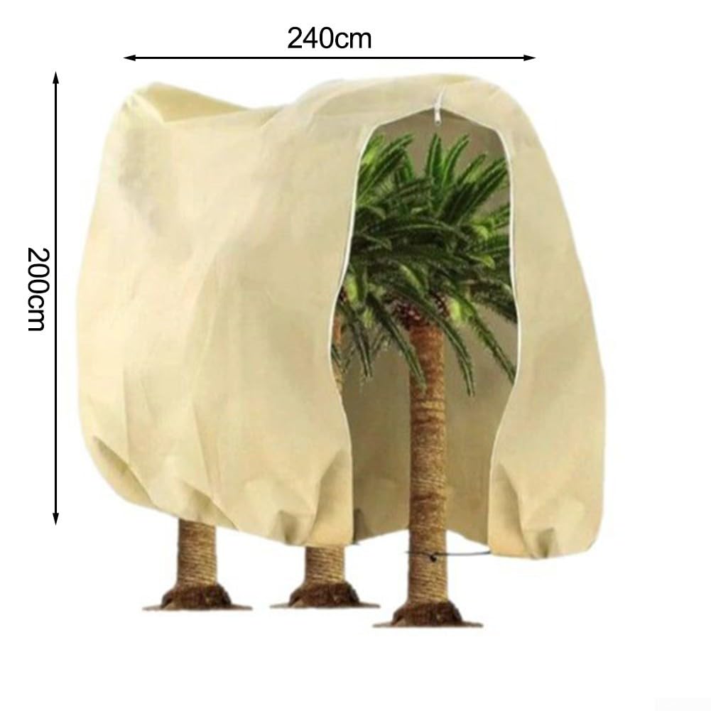 2 Coperture Protettive Per Piante 200x240 Cm - Antigelo, Traspiranti, Con Cerniera
