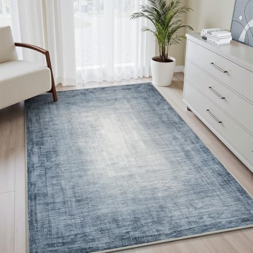 SIXHOME Abstract Rugs Living Room 80 * 150cm, Washable Area Rug for Bedroom with Non-Slip Backing and Durable Edge Binding, Minimalist Carpet for Living Room, Bedroom, Modern Home Deco Mat, Blue - Cosy Home Interiors SIXHOME Abstract Rugs Living Room 80 * 150cm, Washable Area Rug for Bedroom with Non-Slip Backing and Durable Edge Binding, Minimalist Carpet for Living Room, Bedroom, Modern Home Deco Mat, Blue - Image 8
