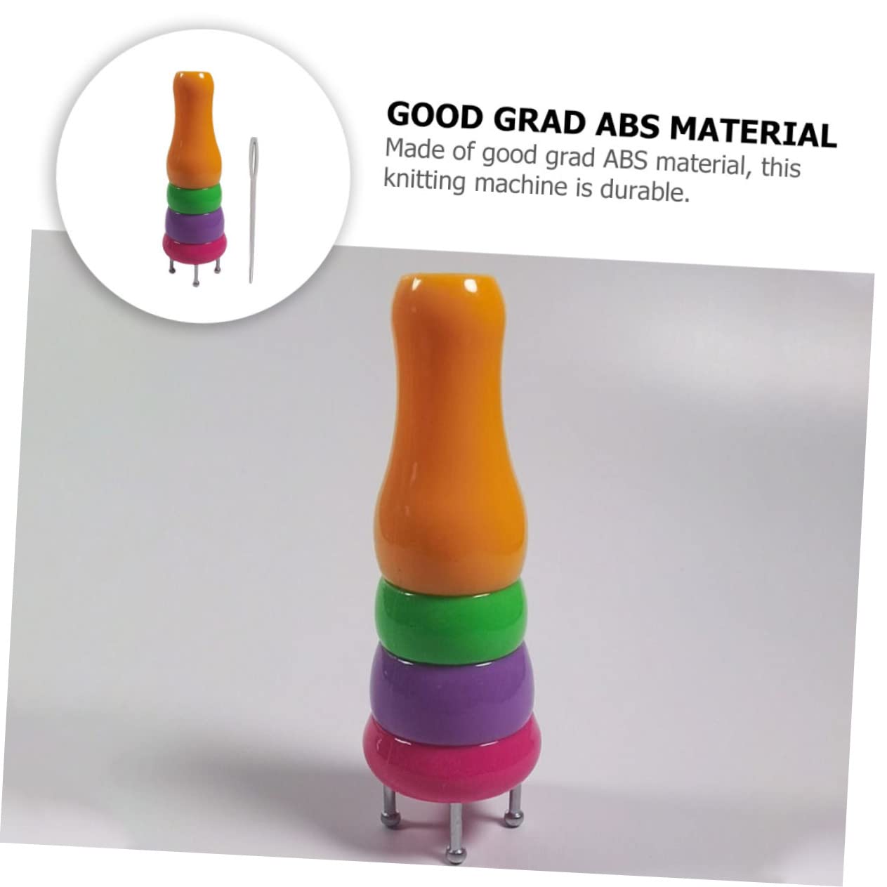 HAPINARY 2sets Abs Material Knitting Tool Lightweight Small Size Perfect for Boys and Girls Beginner Knitting Machine 2pcs*2