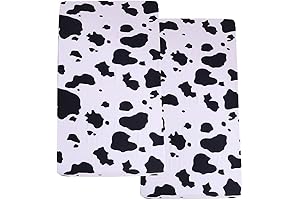 Soft Crib Sheet in Adorable White Cow Design, Perfect for Boys and Girls