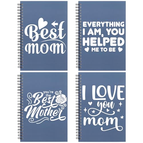 Carnet à spirale Best Mom Ever lot de 4 pour la fête des mères idée cadeau maman