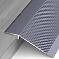 SYYXHC Door-Threshold-Ramps Transition Strip 36inch, Ramp Reducer for Doorways, Aluminum Floor Strip for Uneven Floors Heights(Gray)