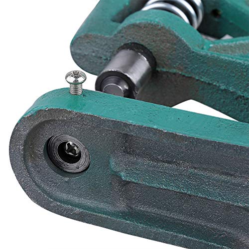Máquina perforadora de ojales, prensa de ojales, herramienta de prensa manual profesional para ojales, 3 matrices + 900 ojales tamaño del agujero 6 mm, 10 mm, 12 mm