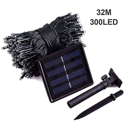 Lamker Guirnaldas Luminosas Solares Blanco Cálido 30M 300LED Exterior Impermeable Cadena de Luz 8 Modos Luces de Hadas para Casa Fiestas Boda Jardín Balcón Patio Guirnalda Iluminación Decorativa - imagen 8