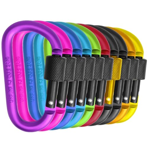 Locking Carabiner Clip, Vonpri 3 Inch D Ring Clips Spring