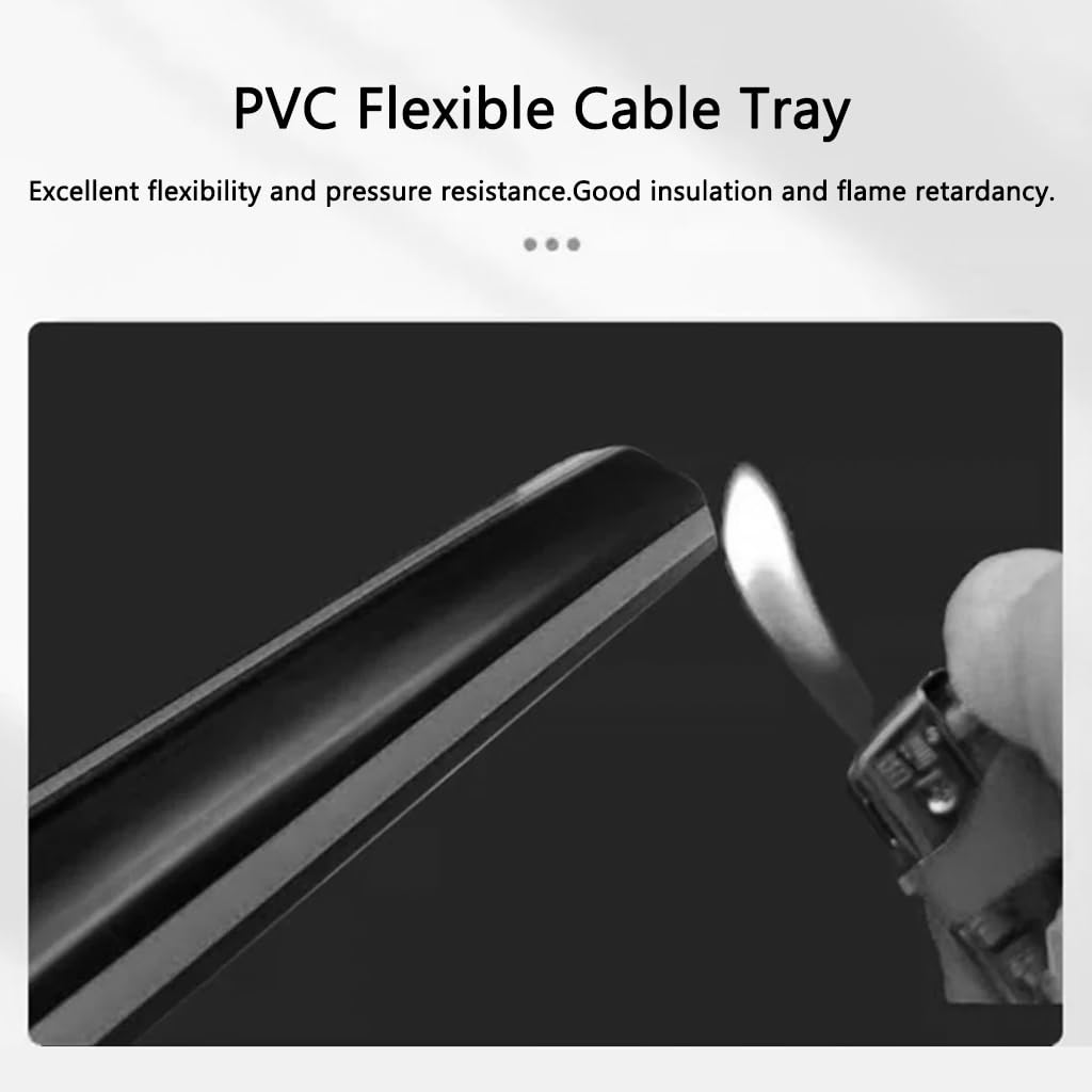 Protector De Cable De Alimentación De Suelo Antideslizante Y Seguro, Escondedor De Cables para Suelo Oculta, Instalación Autoadhesiva(Grey,5m)