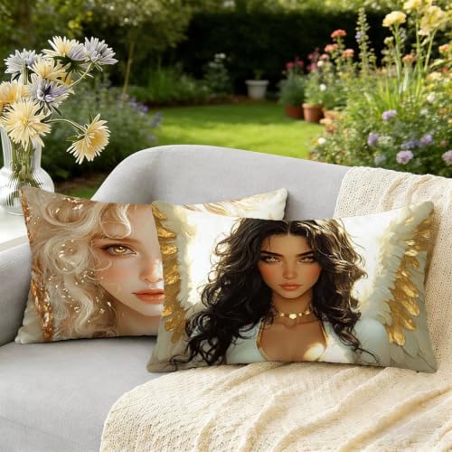 Housse coussin 50x70 extérieur imperméable en velours antitache