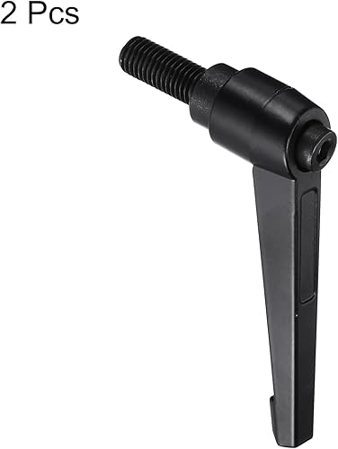Miniatura 51 de uxcell - Juego de 2 tiradores ajustables de palanca de sujeción con botón macho roscado Negro -,Naranja,https:/ www.Yaxa/dp/undefined
