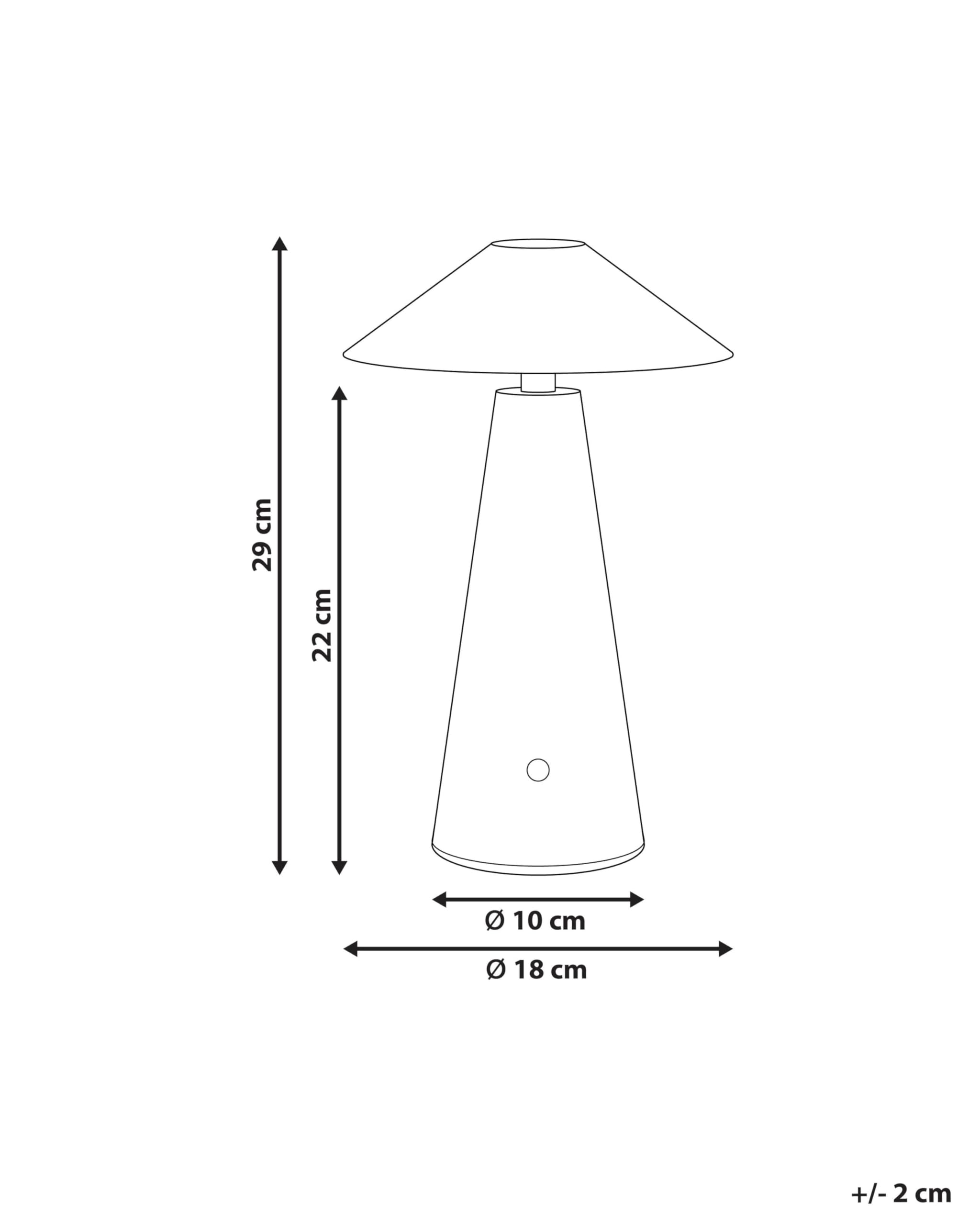 Beliani Tischlampe LED Metall blau Dimmfunktion wiederaufladbar kabellos Akku Apayao