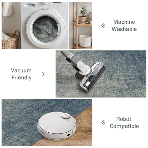 Tapis lavable 200x290cm grand format antidérapant et résistant BEIMO - 5