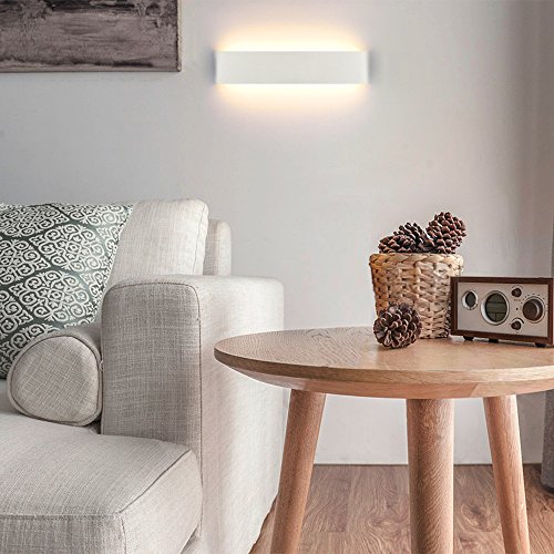 ChangM LED Wall Lights Indoor 40cm,2 Pack 16W Aluminum Wall Lamps 3000K Warm White Modern Style Up and Down Wall Light,Perfect for Bedroom Bathroom Living Room Hallway Kitchen Corridor Stairs (White) - Image 6