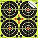 Splatterburst Targets - 6 inch Adhesive Stick & Splatter Reactive Shooting Targets - Gun - Rifle - Pistol - Airsoft - BB Gun - Pellet Gun - Air Rifle (25 Pack)
