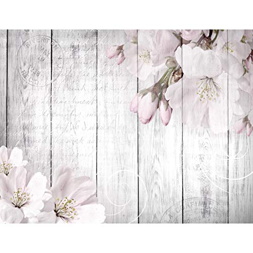 Papel Pintado Fotográfico Flores Sakura 396 x 280 cm Tipo Fleece no-trenzado Salón Dormitorio Despacho Pasillo Decoración murales decoración de paredes moderna - 100% FABRICADO EN ALEMANIA - 9118012b