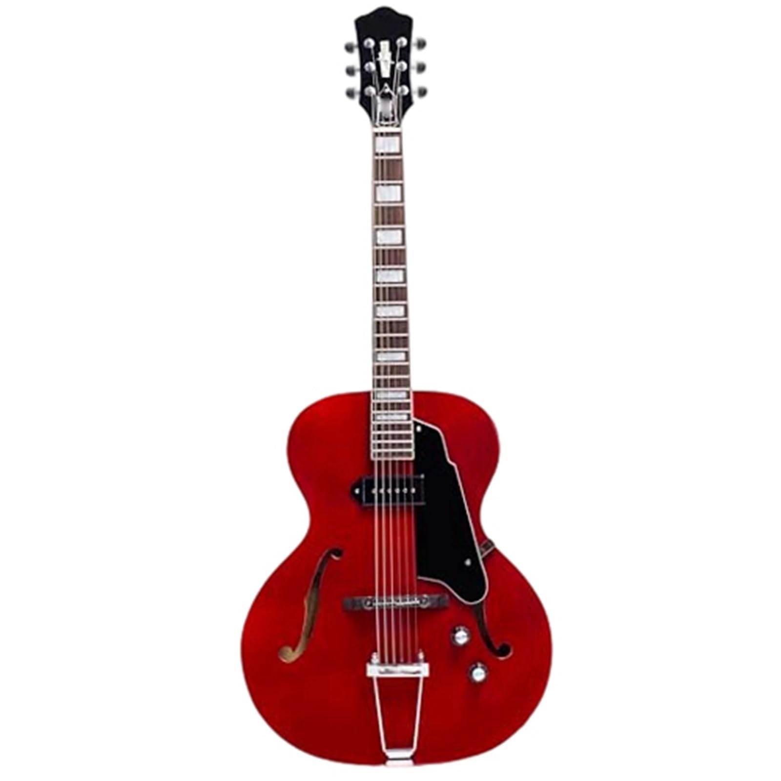 Standard Gitara Elektryczna Profesjonalna Gitara Elektryczna Jazzowa Lipa Maple Hollow Body Chrome Hardware P90 Pickup(Red)