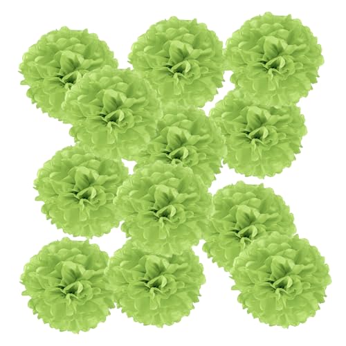 Pompons en papier de soie de 30,5 cm PATIKIL vert clair pour mariage