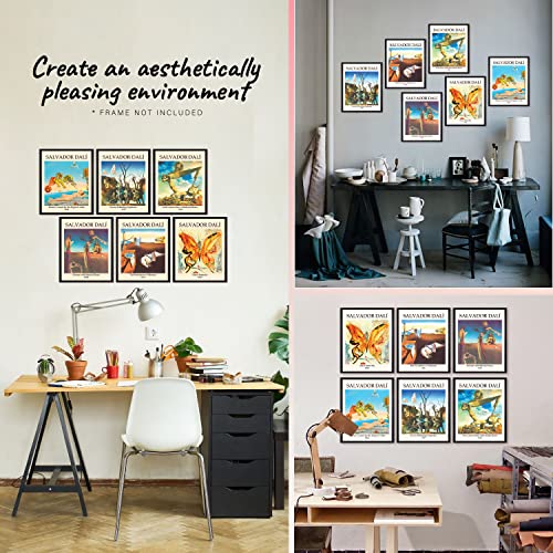 97 Decor Salvador Dali Wall Art Poster - Salvador Dali Art Prints, Surrealism Home Decor, Persistence Of Memory Posters, Venus Butterfly Painting, Swans Reflecting Elephants Print Set (8X10 Unframed) #TOP3