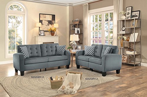 Homelegance Sinclair 57" Fabric Loveseat, Gray #TOP5