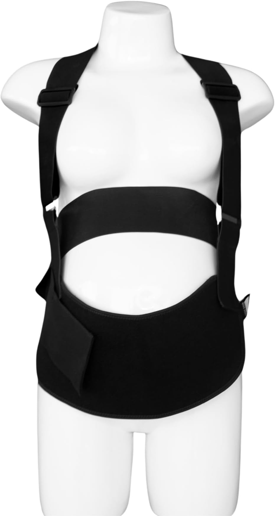 Maternity Belly Band for Pregnant Women - Pregnancy Must Haves Belly Support Band for Abdomen, Pelvic, Waist, Back - All Stages of Pregnancy & Postpartum Belly Band (Black)