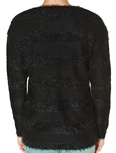 Women's Eyelash Sweater, Cream Stripe4