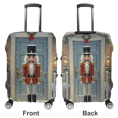 Vintage Nutcracker Luggage Cover Elastic Suitcase Protector Case Anti-Scratch Washable Baggage Covers Protector For Traveling, Aircraft Consignment L3