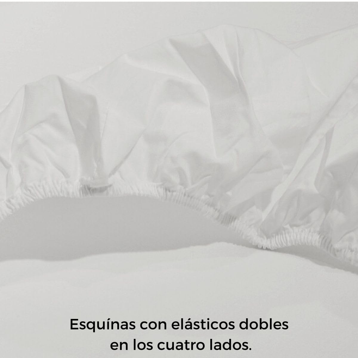 CAÑETE - Sábana Bajera Lisa Cama ARTICULADA Cama 180 - Color Blanco