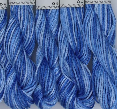 Image of KCS Big skeins of 25 Meters Size 25 Color Variegated Cross Stitch Stranded Threads,6 skeins,93