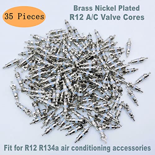 52Pcs Air Conditioning Valve Core A/C R12 R134A Refrigeration Schrader Valve Cores For Car Home Ac With Double Head Dual Valve Remover Tool (52Pcs Kit) #TOP2