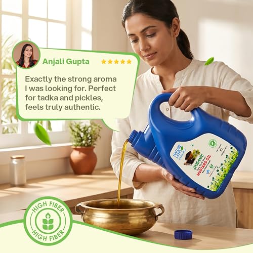 Image of Natureland Organics Kachhi Ghani Pure Mustard Oil 5 Ltr - Cold Pressed