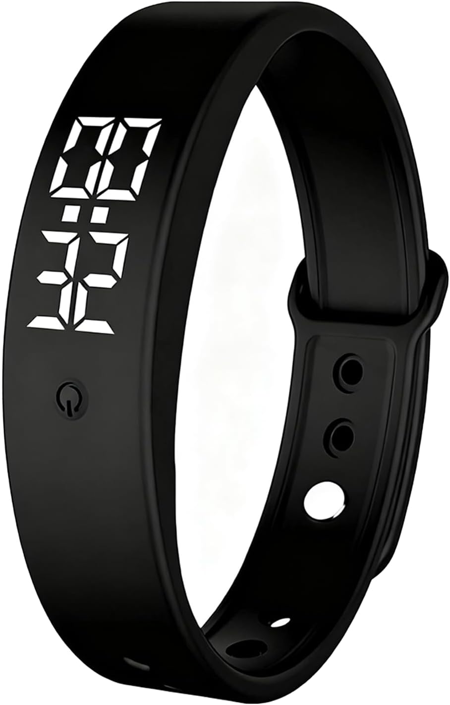 Product image of LIUQOBN Pulsera de alarma vibratoria, reloj despertador silencioso a prueba de agua, reloj de pulsera vibrador para personas que duermen profundamente/audición, 3 medidas de temperatura por día (negro
