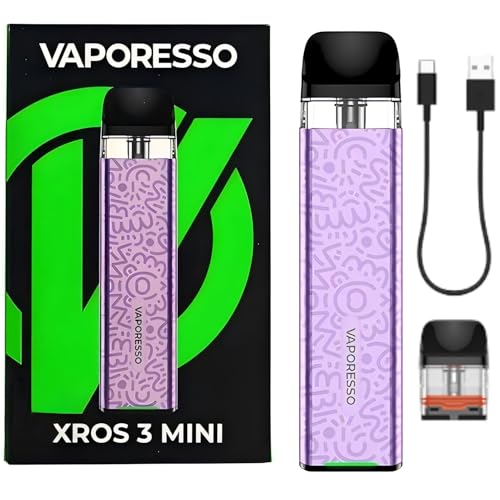 XROS 3 Mini Kit | Original Vaporesso XROS 3 Mini Kit Built in 1000mAh Battery Vape with 2ml XROS Pod Cartridge MTL to RDL Electronic Cigarette Vaporizer No Nicotine