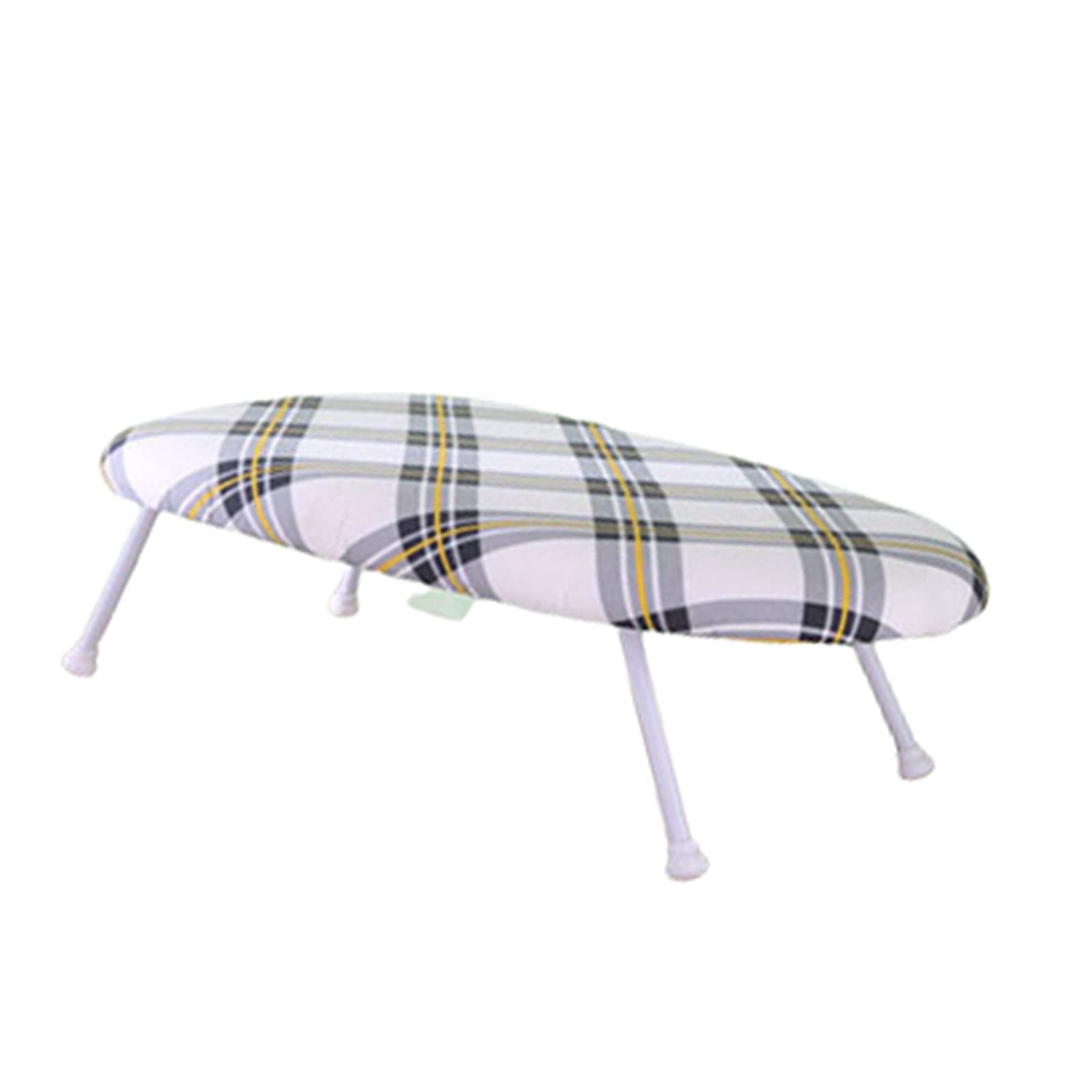 Tabla De Planchar Plegable para Centro De Planchado Sobremesa Mediana Plegable Fácil Almacenamiento Soporte Estable De Cuatro Esquinas (White,61.5x37x18.5cm)
