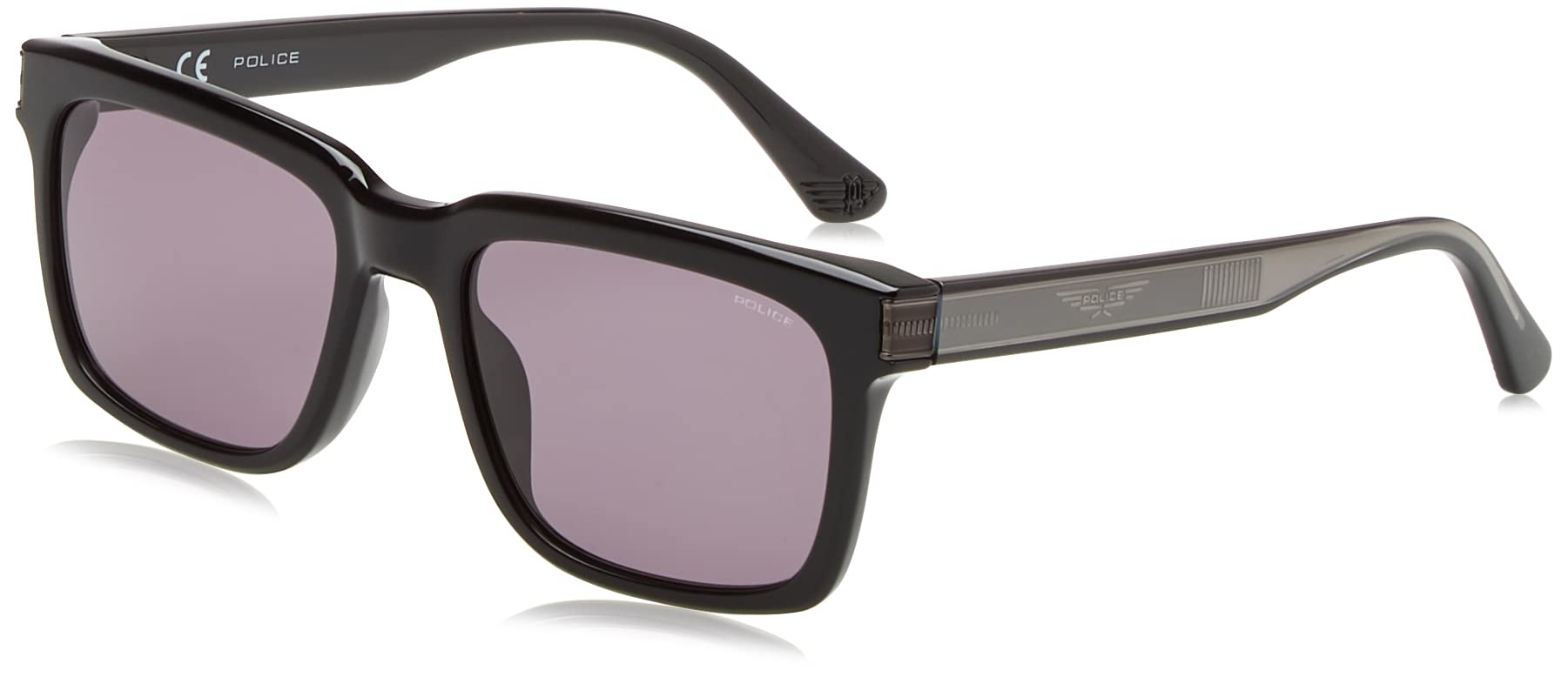 Police Unisex Black Splf12 Origins Hero 2 Shiny Sunglasses