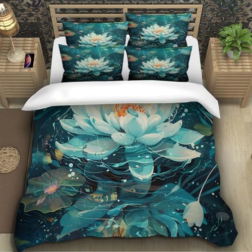 Parure de lit 3d entretien facile en microfibre douce lavable en machine sans repassage - 5