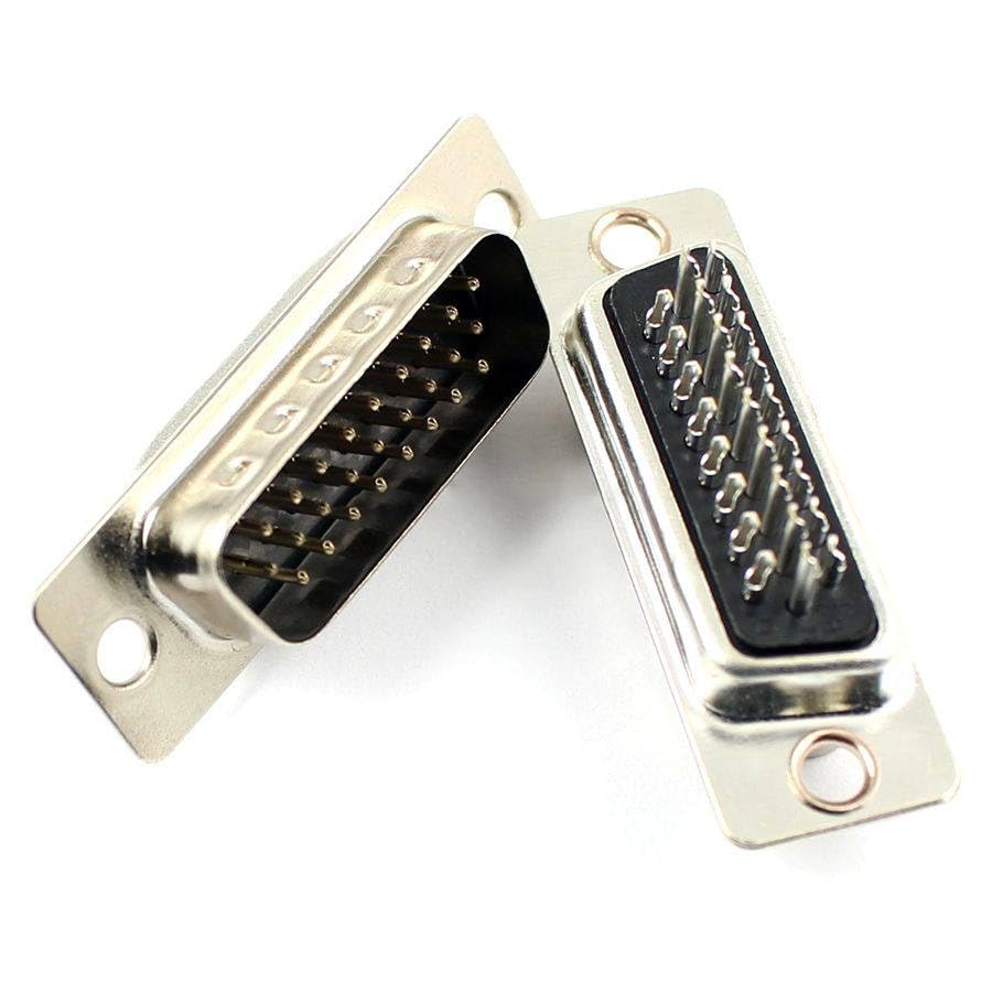 Generic 10 Pcs D-SUB 26 Pin Male Solder Type Straight Adapter Connector 3 Rows DB26M