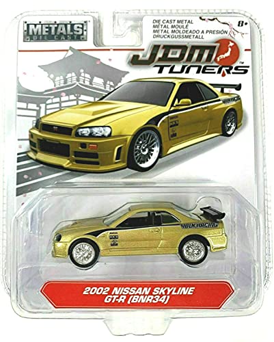 Jada 2002 Skyline GT-R BNR34 [Gold] Escala 1:64