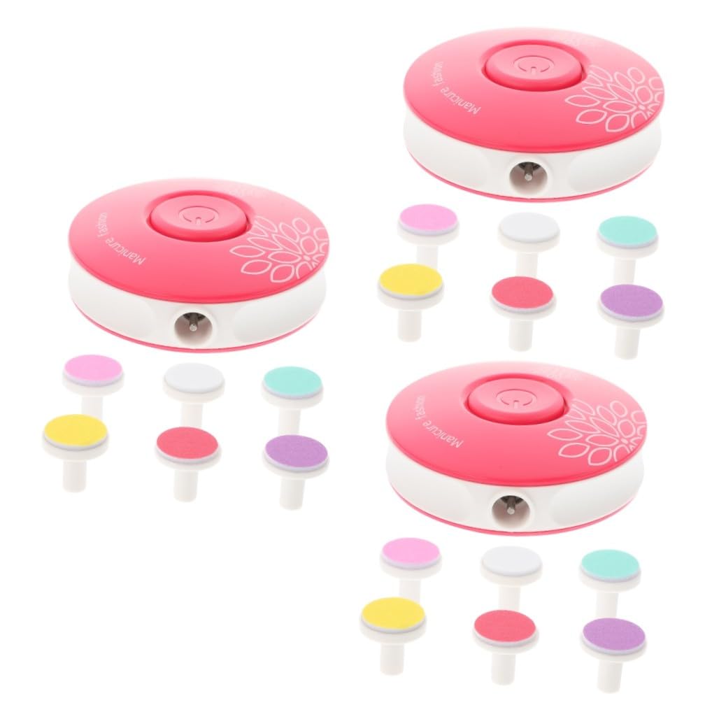 BESTonZON 3piezas Cortaúñas Eléctrico Para Bebés y Adultos Diseño Ergonómico Silencioso y Portátil Cabezas De Pulido y Baterías Para Manicura y Pedicura