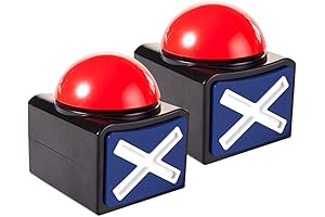 XL Buzzer Alarm Button with Sound and Light Trivia Quiz Game (2X)