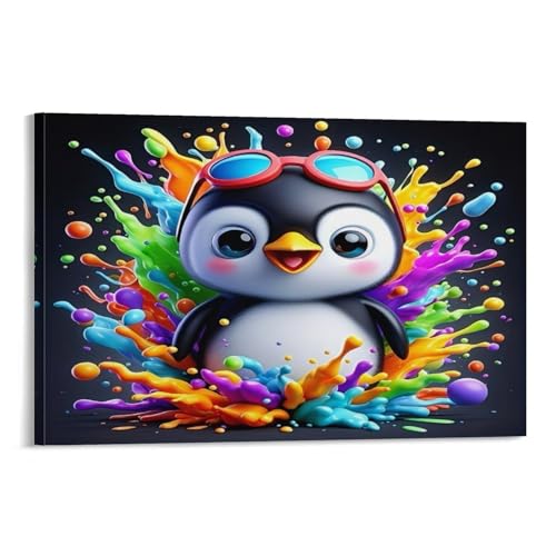 Lunettes de soleil penguin splatters tableau moderne 40x60
