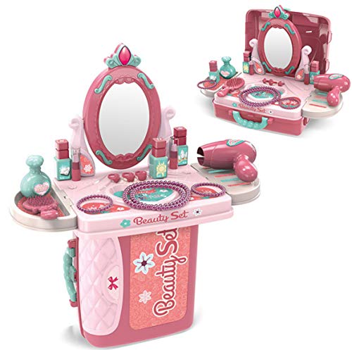 Image of Magicwand Pretend Play ABS Plastic Carry Along 3-in-1 Beauty Play Set Vanity Box Case【Made in India】【2 Yrs & Up】【Pack of 1】【Multi-Colored】