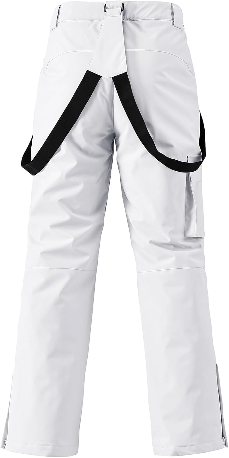 YEEFINE Men's Ski Snow Pants Insulated Waterproof Snowboard Cargo Pants Bibs Regular Fit - Image 7