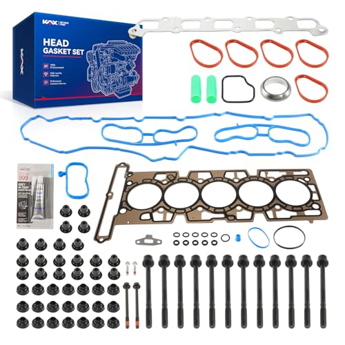 Image of KAX Engine Cylinder Head Gasket Set Compatible with Chevy Colorado 2004-2006 3.5L, Hummer H3 2006, GMC Canyon 2004-2006 3.5L, Isuzu i-350 2006, Head Gasket Kit, OE# HS26336PT, ES71334, HS54736