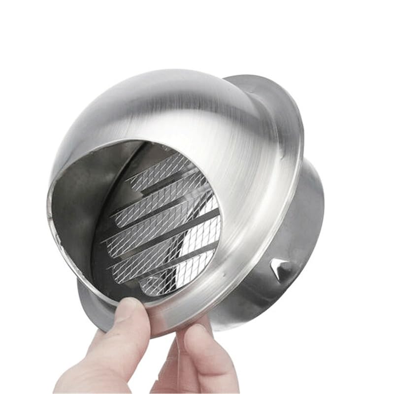 Stal Nierdzewna Wentylacja Wydechowa Kratka Wydechowa Ściana Powietrze Powietrzne, Kratka Przewód Pokrywa Ogrzewanie Ogrzewanie Wodoodporne Vents Cap(Thickening 60mm)