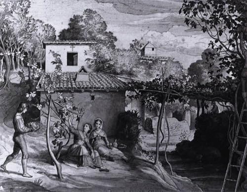 Cuadro la Veduta Arciprete di Olevano de Julius Schnorr Von Carolsfeld en Lienzo 60x90cm