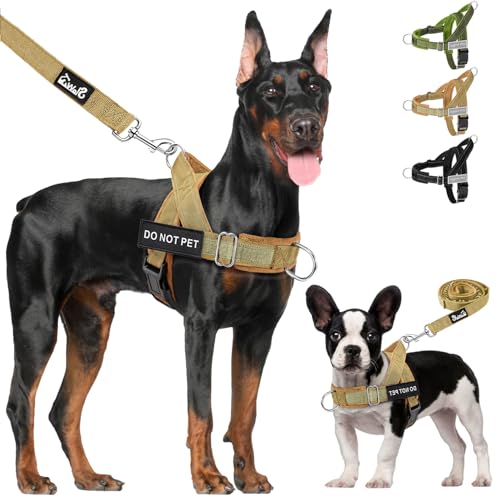 Lukovee No Pull Dog Harness & Leash Set - Heavy Duty Dog Vest Har...