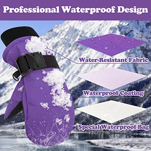 Sarfel Toddler Waterproof Mittens Toddler Winter Gloves Toddlers Snow Gloves for Kids Ski Mittens for Baby Thinsulate 1-7Y2