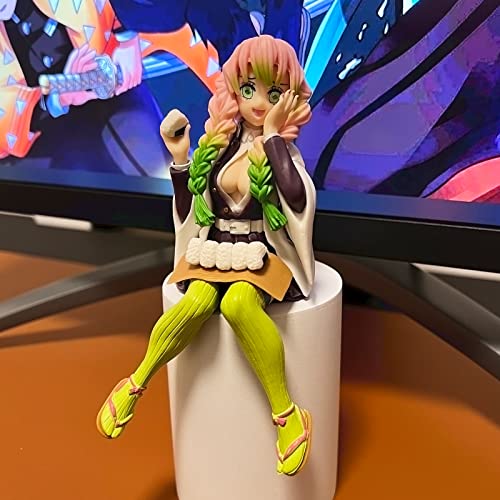 Fouontos Mitsuri Kanroji Action Figure Ghost Slayer Figure Eat Rice Balls Series Action Figure Toys Collection Anime Sitting Pose Character Action Figure (Onigiri Love Pillar) #TOP5