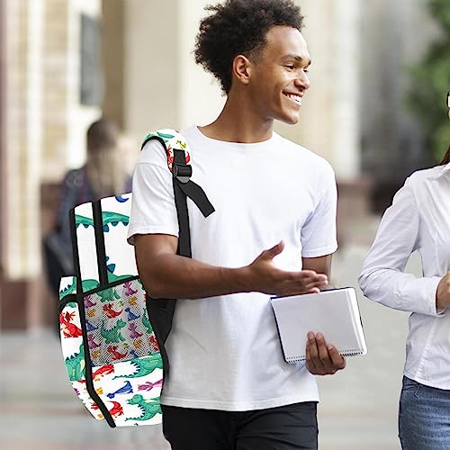 Sac à dos dinosaure pour garçons multicolore 35cm idéal pour l'école - 6