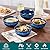 vancasso Starry 24oz Bowls for Soup, Ceramic Soup Bowls Set of 4, Blue Cereal Bowls Set of 4 for Kitchen, Salad Bowls Set of 4, Pasta Oatmeal Bowls, Lead-free, Dishwasher & Microwave Oven Safe, Blue