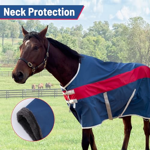 Image of Horse Turnout Blanket, Waterproof Medium Weight Winter Blanket for Horses