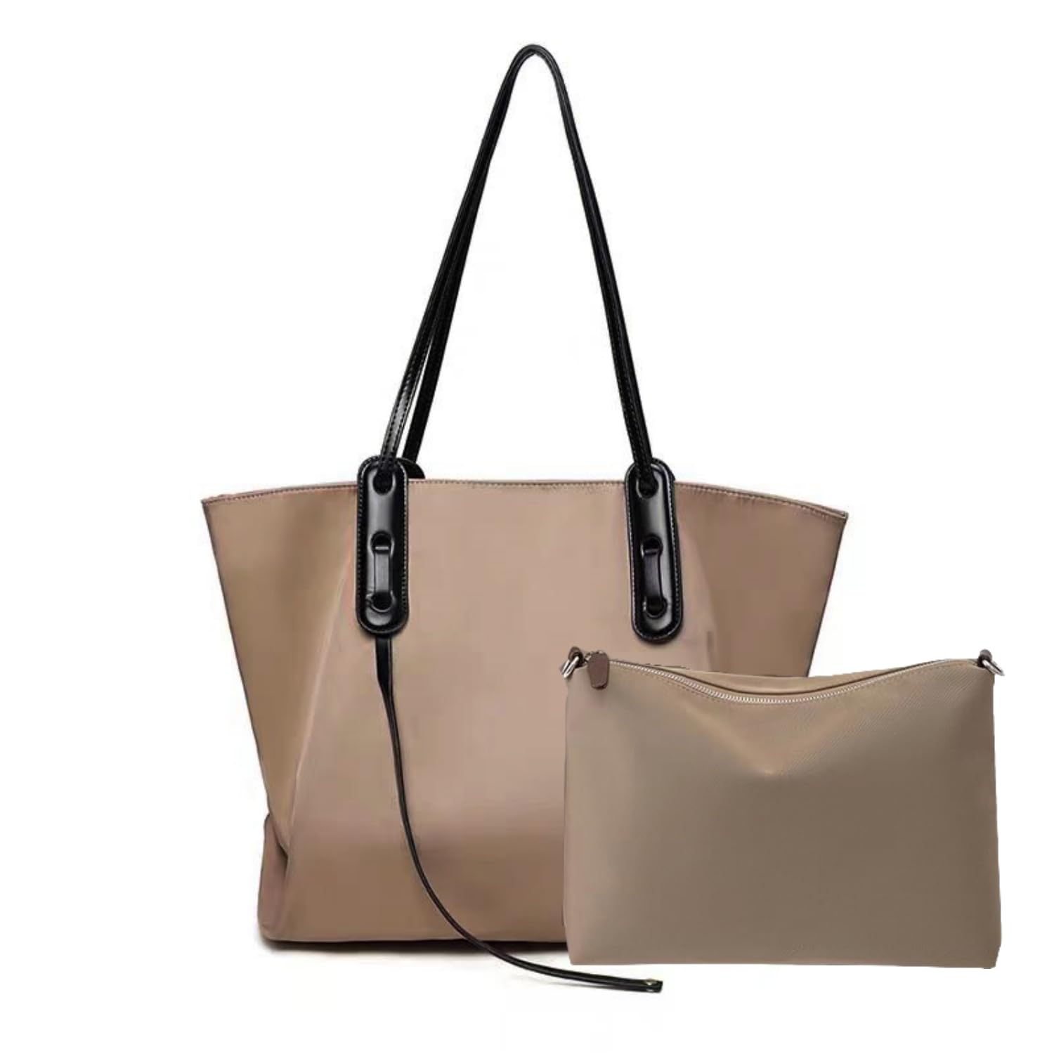 AudyKasse Tote Handbag, Foldable Zippered Shoulder Bag for Women,Laptop Size